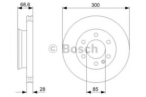 Disc frana VW CRAFTER 30-35 bus (2E) (2006 - 2016) BOSCH 0 986 479 294 piesa NOUA