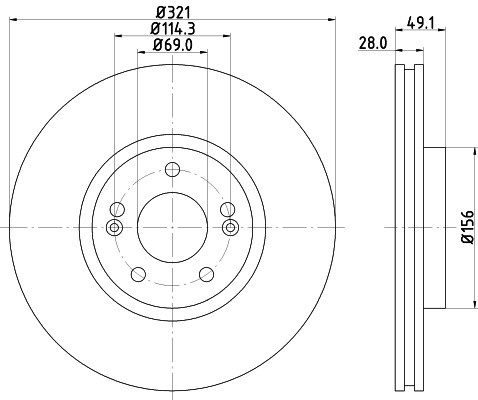 Disc frana VW CRAFTER 30-35 bus (2E) (2006 - 2016) KRIEGER 0950004082 piesa NOUA