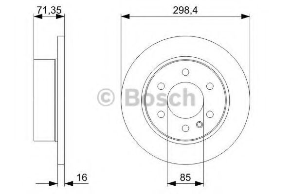 Disc frana VW CRAFTER 30-35 bus (2E) (2006 - 2016) BOSCH 0 986 479 295 piesa NOUA