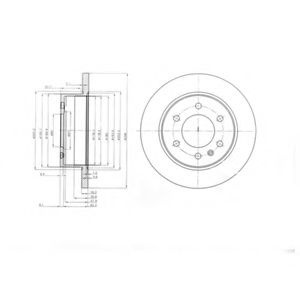 Disc frana VW CRAFTER 30-50 platou / sasiu (2F) (2006 - 2016) DELPHI BG4033 piesa NOUA