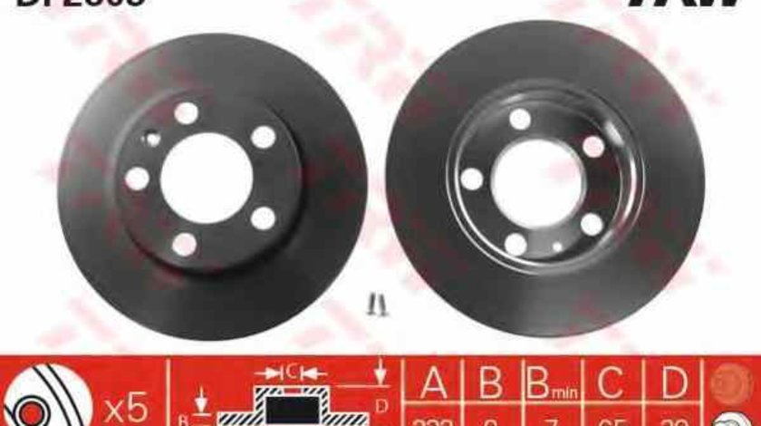 Disc frana VW (FAW) BORA (1J2) TRW DF2805