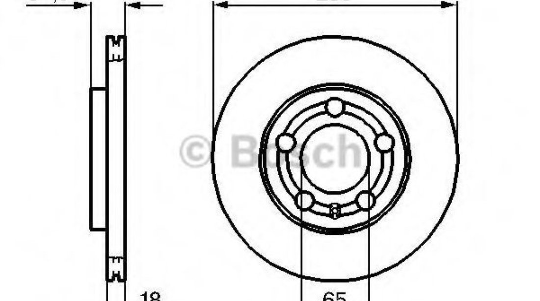 Disc frana VW FOX (5Z1, 5Z3) (2003 - 2016) BOSCH 0 986 479 B62 piesa NOUA