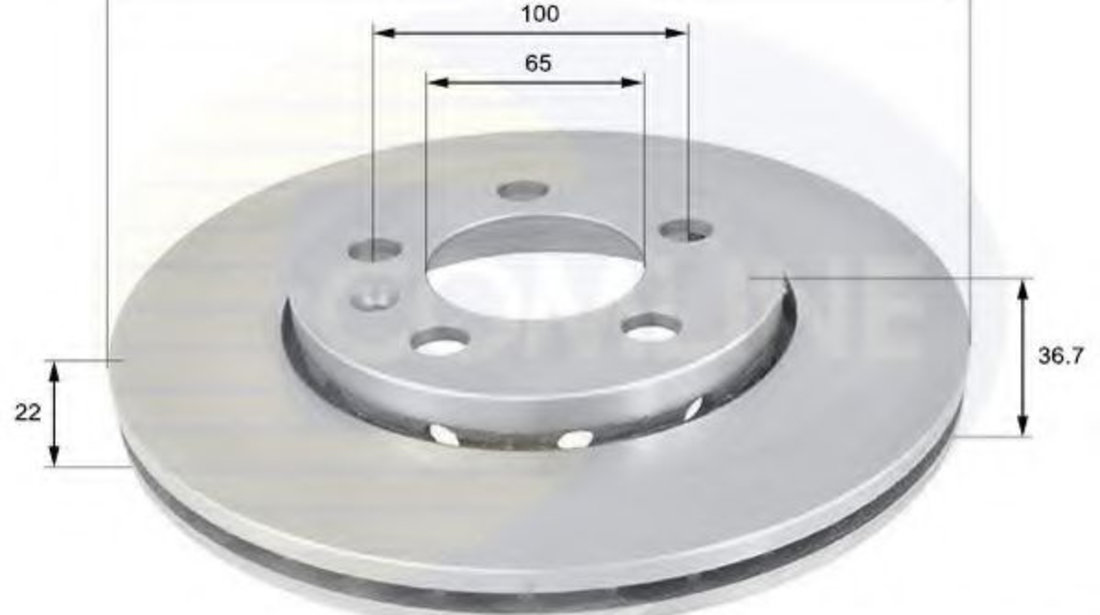 Disc frana VW FOX (5Z1, 5Z3) (2003 - 2016) COMLINE ADC1407V piesa NOUA