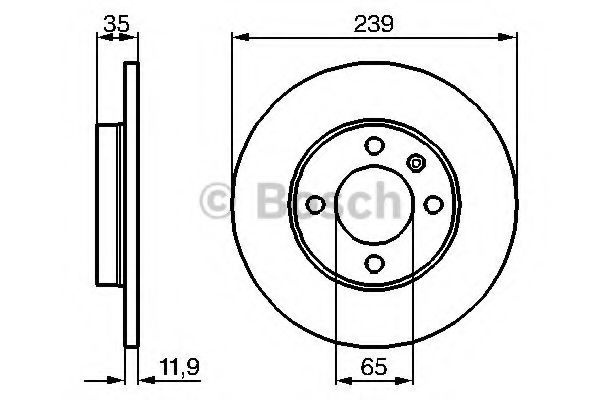 Disc frana VW GOLF III (1H1) (1991 - 1998) BOSCH 0 986 478 011 piesa NOUA