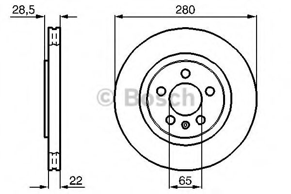 Disc frana VW GOLF III (1H1) (1991 - 1998) BOSCH 0 986 478 542 piesa NOUA