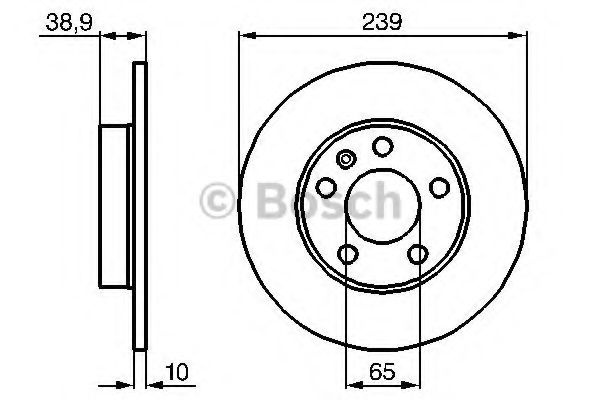 Disc frana VW GOLF III (1H1) (1991 - 1998) BOSCH 0 986 478 894 piesa NOUA