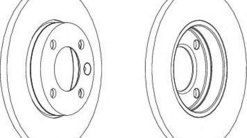 Disc frana VW GOLF III (1H1) (1991 - 1998) FERODO DDF103 piesa NOUA