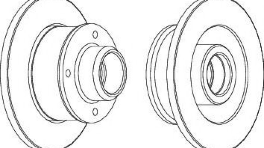 Disc frana VW GOLF III Cabriolet (1E7) (1993 - 1998) FERODO DDF137C-1 piesa NOUA