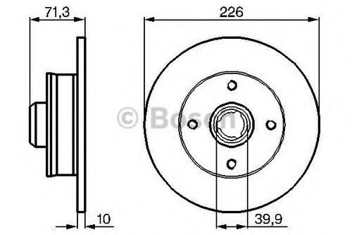 Disc frana VW GOLF III Cabriolet (1E7) (1993 - 1998) BOSCH 0 986 478 331 piesa NOUA