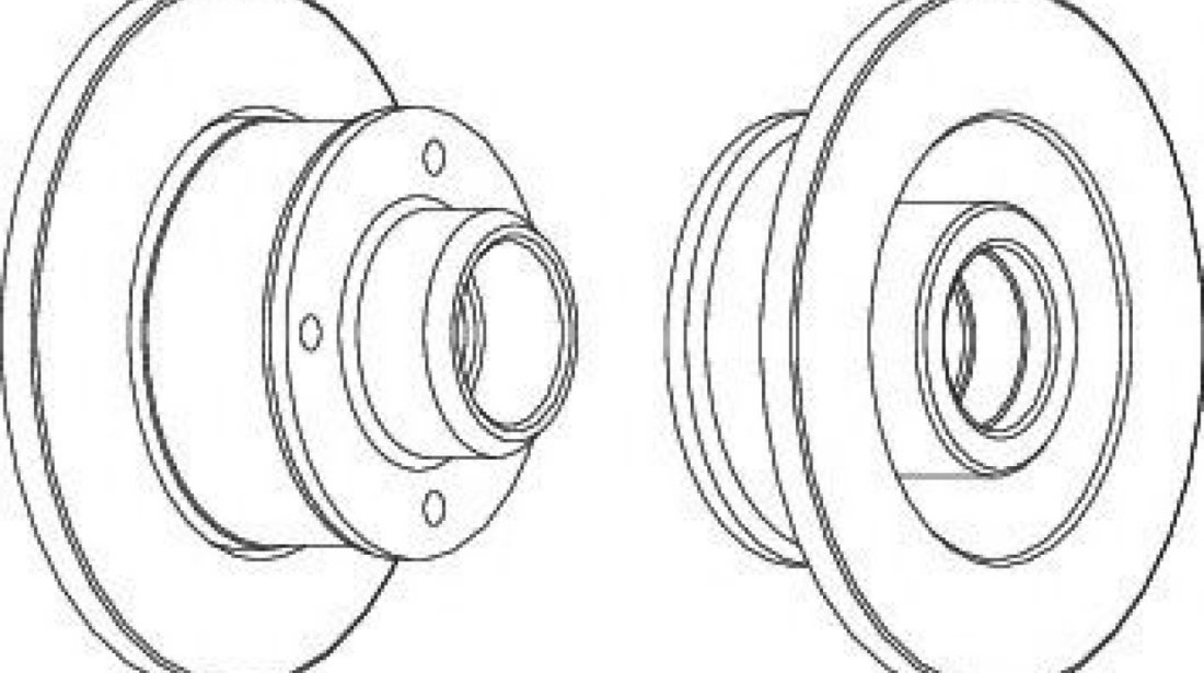 Disc frana VW GOLF III Variant (1H5) (1993 - 1999) FERODO DDF137C-1 piesa NOUA