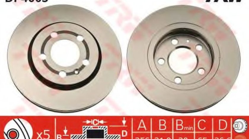 Disc frana VW GOLF IV (1J1) (1997 - 2005) TRW DF4065 piesa NOUA