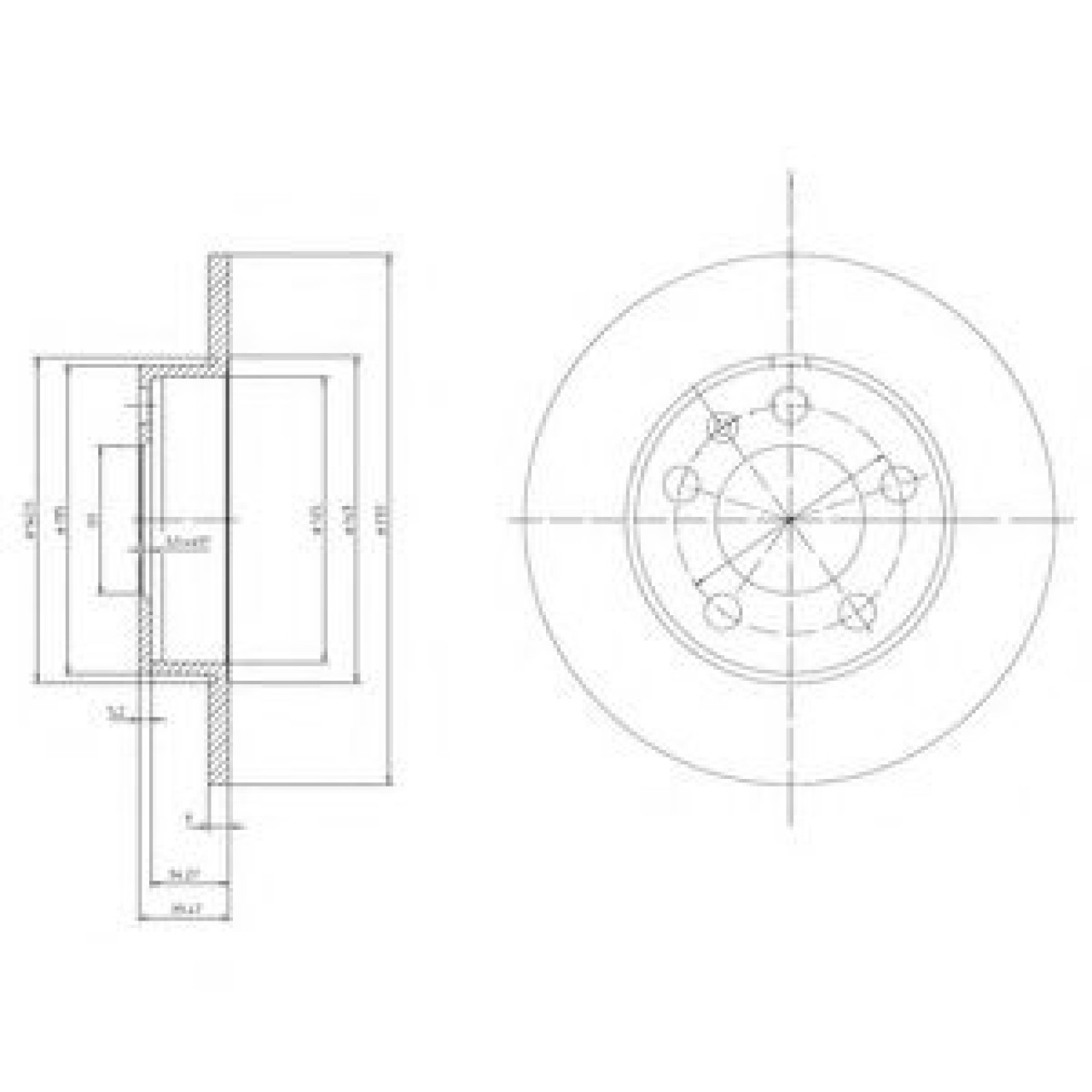 Disc frana VW GOLF IV Cabriolet (1E7) (1998 - 2002) DELPHI BG3034C piesa NOUA
