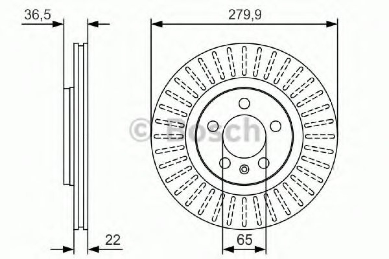 Disc frana VW GOLF IV Variant (1J5) (1999 - 2006) BOSCH 0 986 479 R68 piesa NOUA
