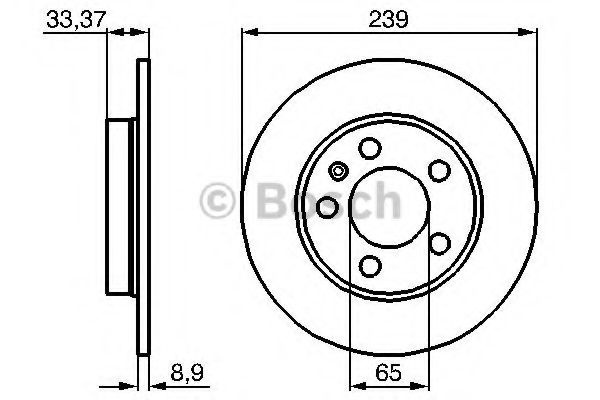 Disc frana VW GOLF IV Variant (1J5) (1999 - 2006) BOSCH 0 986 478 481 piesa NOUA