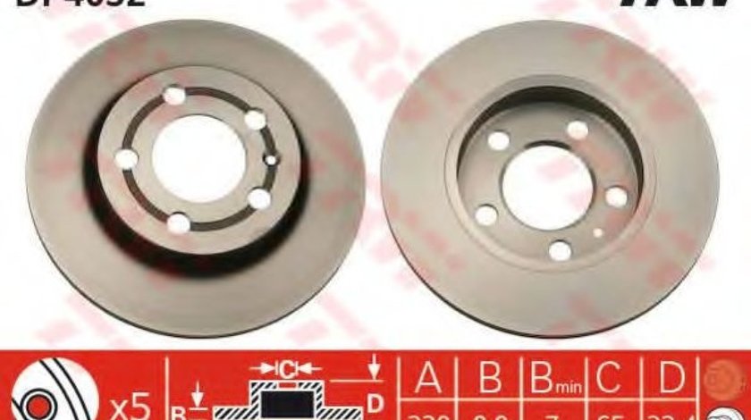 Disc frana VW GOLF IV Variant (1J5) (1999 - 2006) TRW DF4052 piesa NOUA