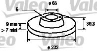 Disc frana VW GOLF IV Variant (1J5) (1999 - 2006) VALEO 186597 piesa NOUA