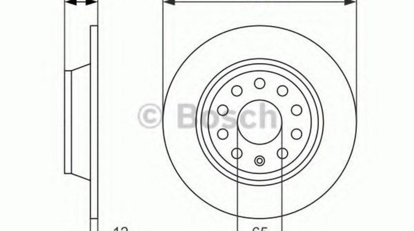 Disc frana VW GOLF V (1K1) (2003 - 2009) BOSCH 0 986 479 B93 piesa NOUA