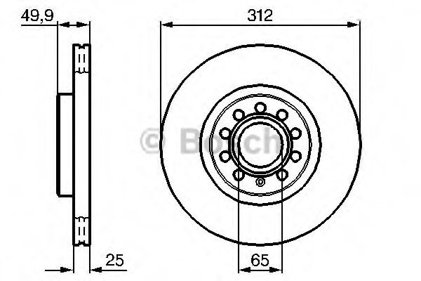 Disc frana VW GOLF V Variant (1K5) (2007 - 2009) BOSCH 0 986 479 058 piesa NOUA