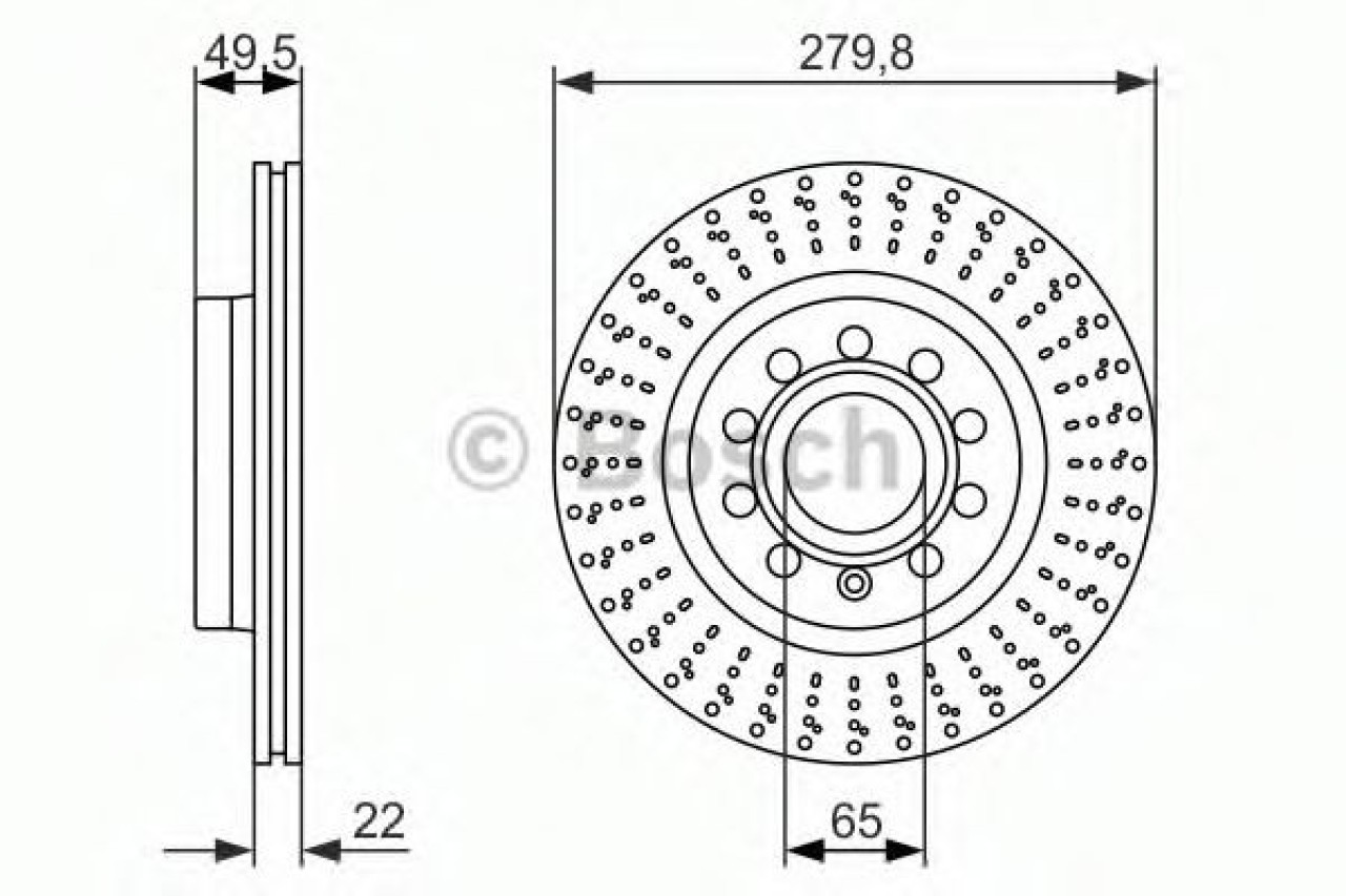 Disc frana VW GOLF V Variant (1K5) (2007 - 2009) BOSCH 0 986 479 940 piesa NOUA