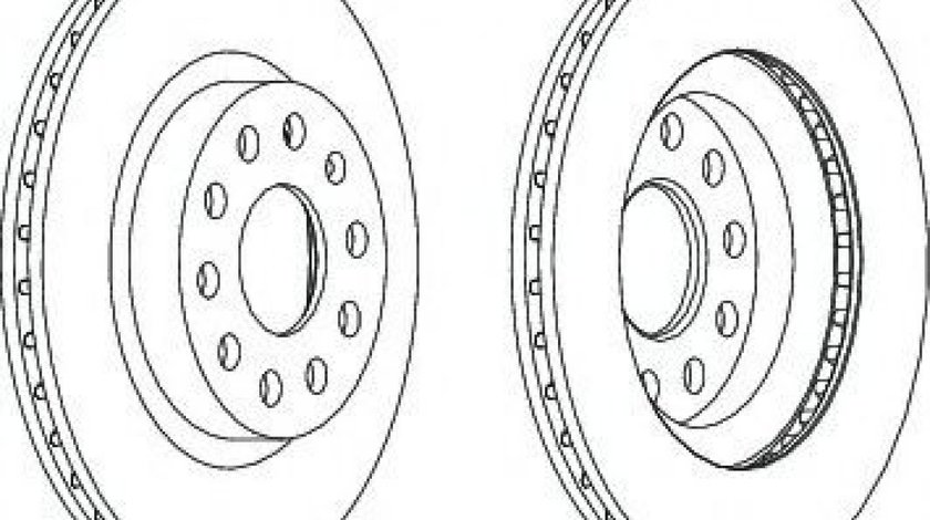 Disc frana VW GOLF V Variant (1K5) (2007 - 2009) FERODO DDF1223 piesa NOUA