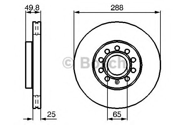 Disc frana VW GOLF VI Variant (AJ5) (2009 - 2013) BOSCH 0 986 479 088 piesa NOUA