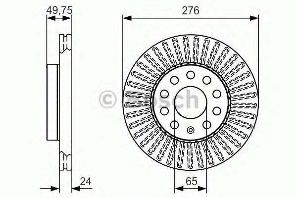 Disc frana VW GOLF VII (5G1, BE1) (2012 - 2016) BOSCH 0 986 479 C47 piesa NOUA