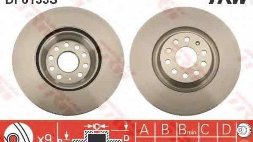 Disc frana VW GOLF VII 5G1 BE1 TRW DF6133S