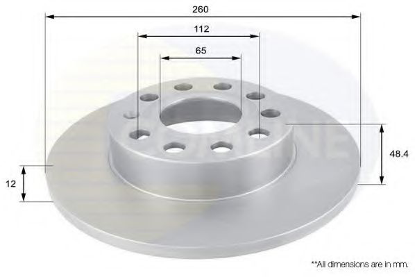 Disc frana VW JETTA III (1K2) (2005 - 2010) COMLINE ADC1448 piesa NOUA