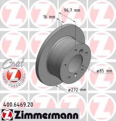 Disc frana VW LT II bus (2DB, 2DE, 2DK) (1996 - 2006) ZIMMERMANN 400.6469.20 piesa NOUA