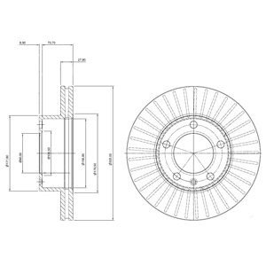 Disc frana VW LT II bus (2DB, 2DE, 2DK) (1996 - 2006) KRIEGER 0950004010 piesa NOUA