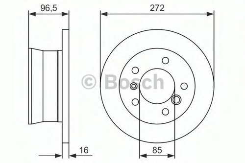 Disc frana VW LT II caroserie (2DA, 2DD, 2DH) (1996 - 2006) BOSCH 0 986 479 B33 piesa NOUA