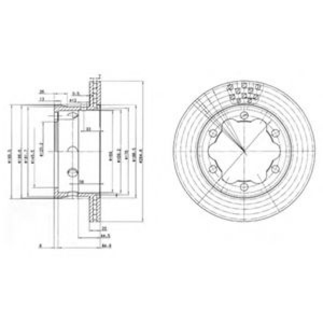 Disc frana VW LT II caroserie (2DA, 2DD, 2DH) (1996 - 2006) DELPHI BG3399 piesa NOUA