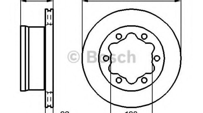 Disc frana VW LT II platou / sasiu (2DC, 2DF, 2DG, 2DL, 2DM) (1996 - 2006) BOSCH 0 986 479 B38 piesa NOUA