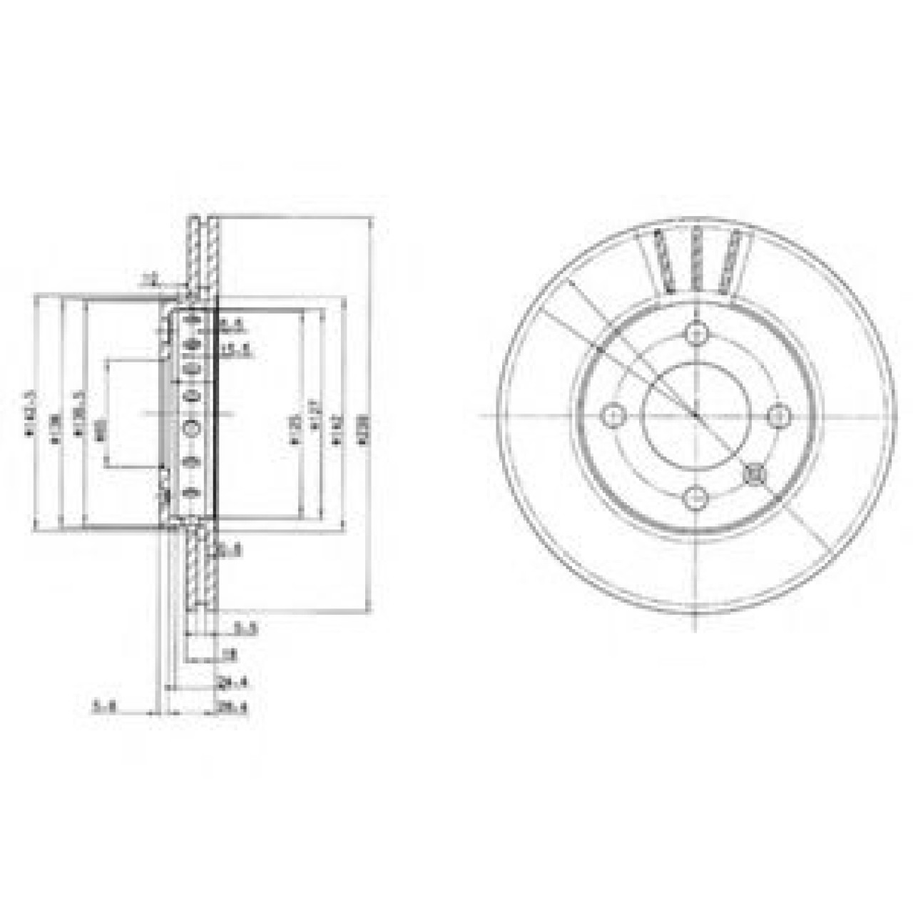 Disc frana VW LUPO (6X1, 6E1) (1998 - 2005) DELPHI BG2982 piesa NOUA