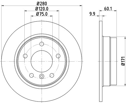 Disc frana VW LUPO (6X1, 6E1) (1998 - 2005) KRIEGER 0950004097 piesa NOUA