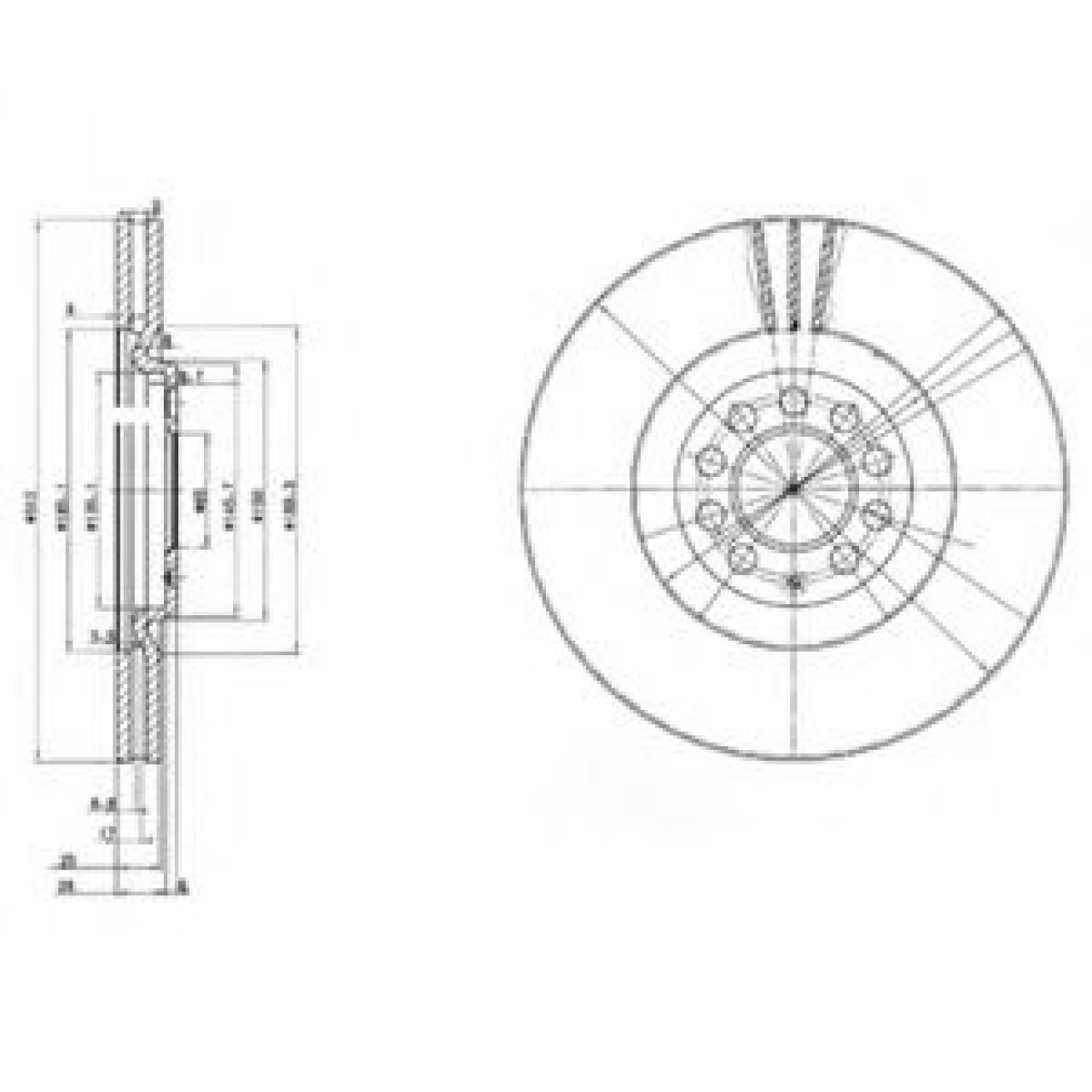 Disc frana VW NEW BEETLE (9C1, 1C1) (1998 - 2010) DELPHI BG3528 piesa NOUA