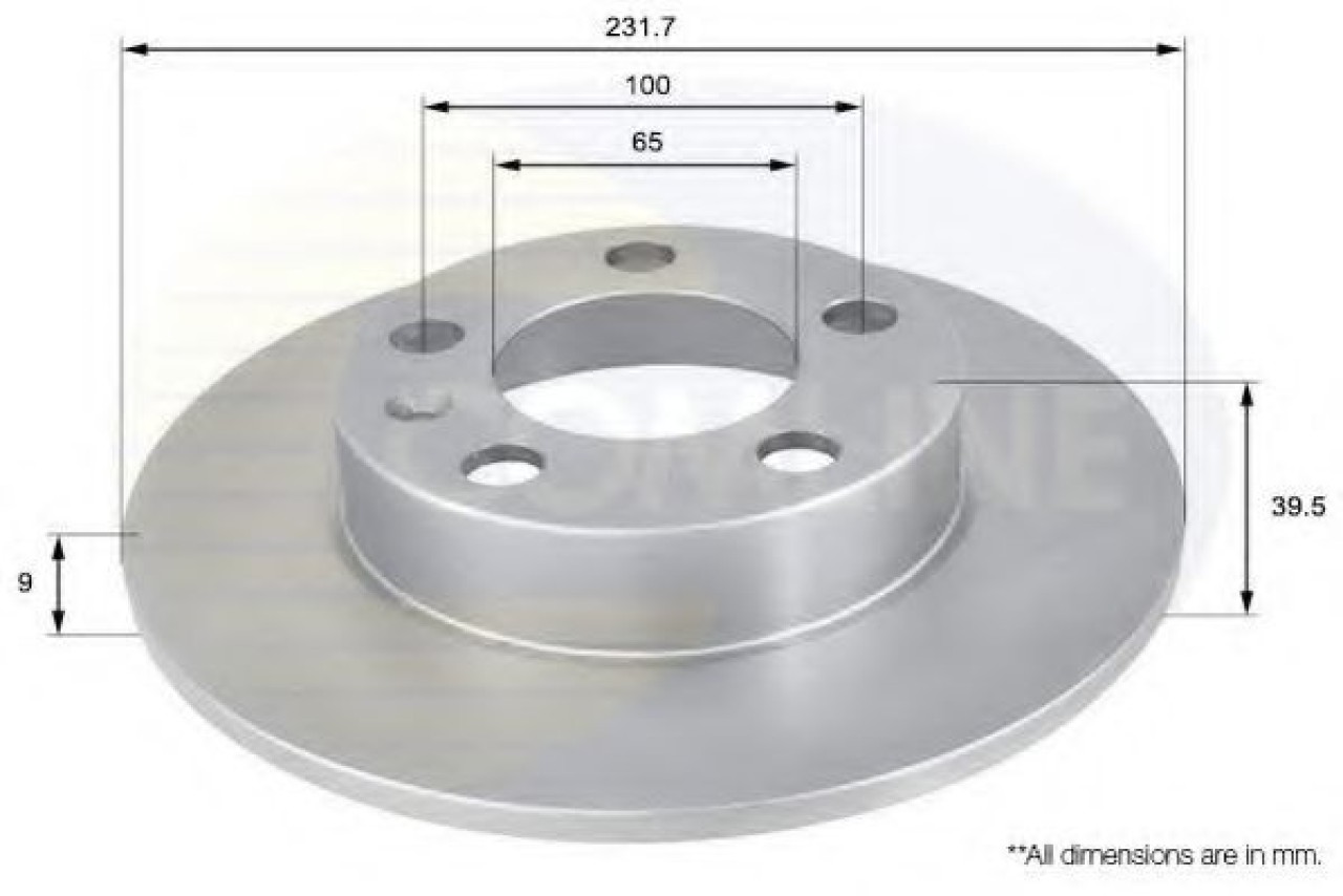 Disc frana VW NEW BEETLE (9C1, 1C1) (1998 - 2010) COMLINE ADC1414 piesa NOUA