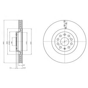 Disc frana VW PASSAT (362) (2010 - 2014) DELPHI BG9109C piesa NOUA