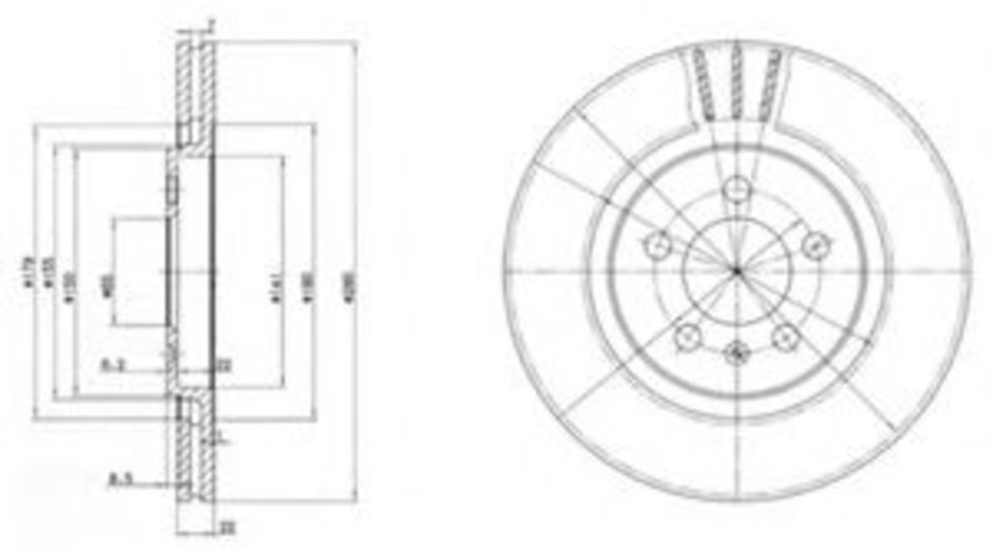 Disc frana VW PASSAT (3A2, 35I) (1988 - 1997) DELPHI BG2713 piesa NOUA