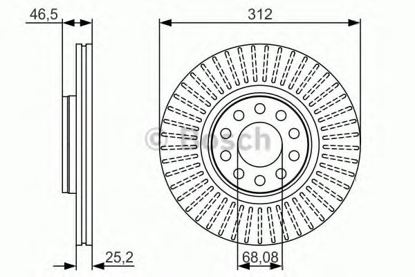 Disc frana VW PASSAT (3B2) (1996 - 2001) BOSCH 0 986 479 A30 piesa NOUA
