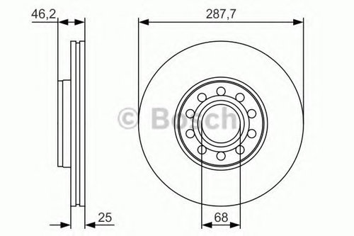 Disc frana VW PASSAT (3B2) (1996 - 2001) BOSCH 0 986 479 S19 piesa NOUA
