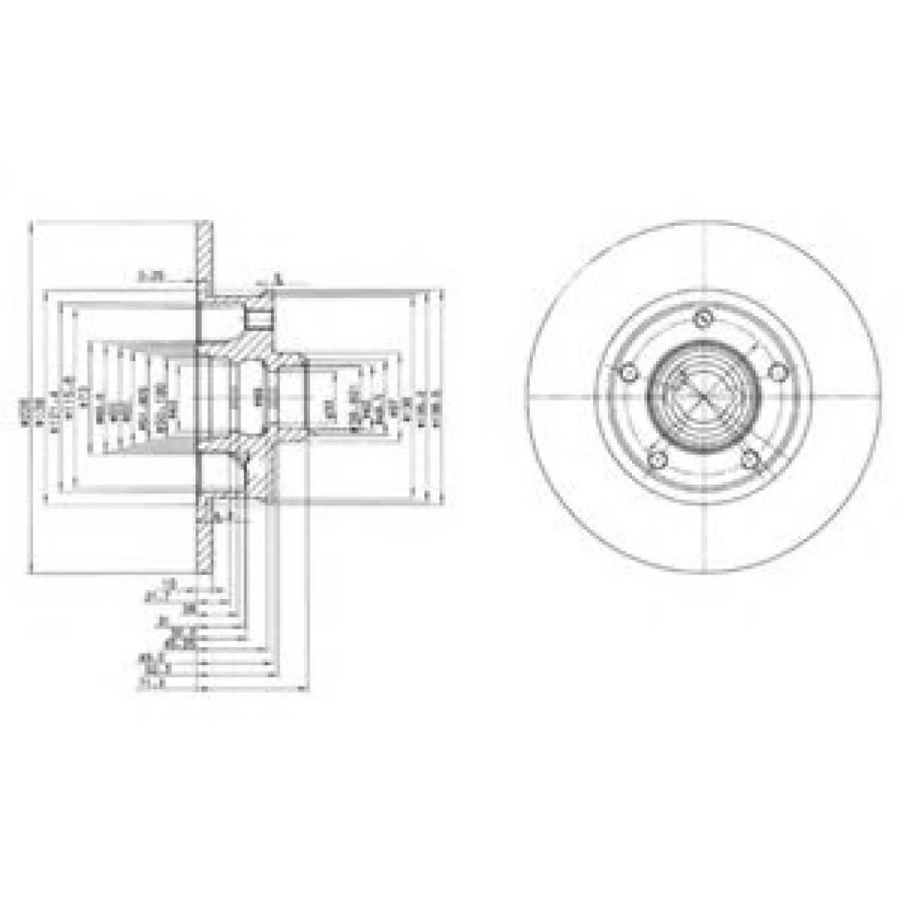 Disc frana VW PASSAT (3B2) (1996 - 2001) DELPHI BG2714 piesa NOUA
