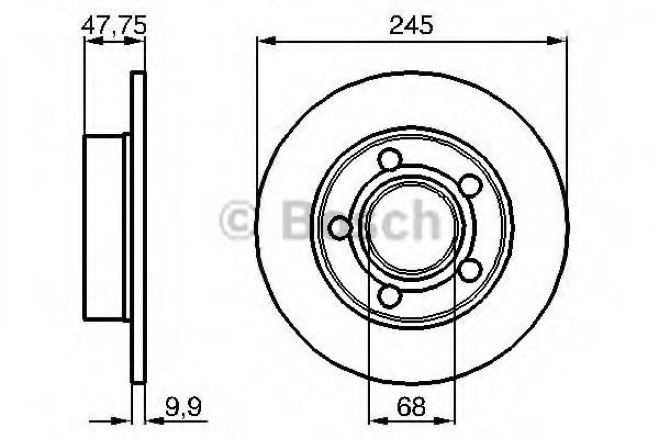 Disc frana VW PASSAT (3B3) (2000 - 2005) BOSCH 0 986 478 888 piesa NOUA