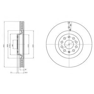 Disc frana VW PASSAT Variant (365) (2010 - 2014) DELPHI BG9109C piesa NOUA
