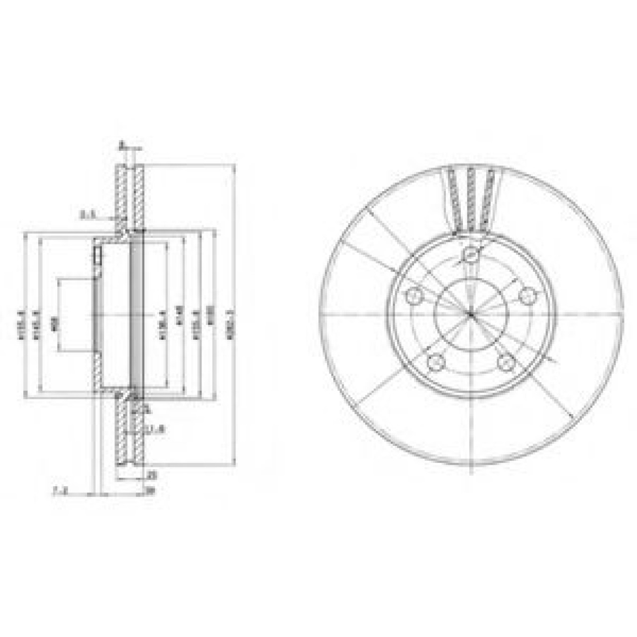 Disc frana VW PASSAT Variant (3A5, 35I) (1988 - 1997) DELPHI BG3199 piesa NOUA