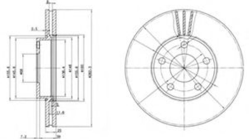 Disc frana VW PASSAT Variant (3A5, 35I) (1988 - 1997) DELPHI BG3199 piesa NOUA