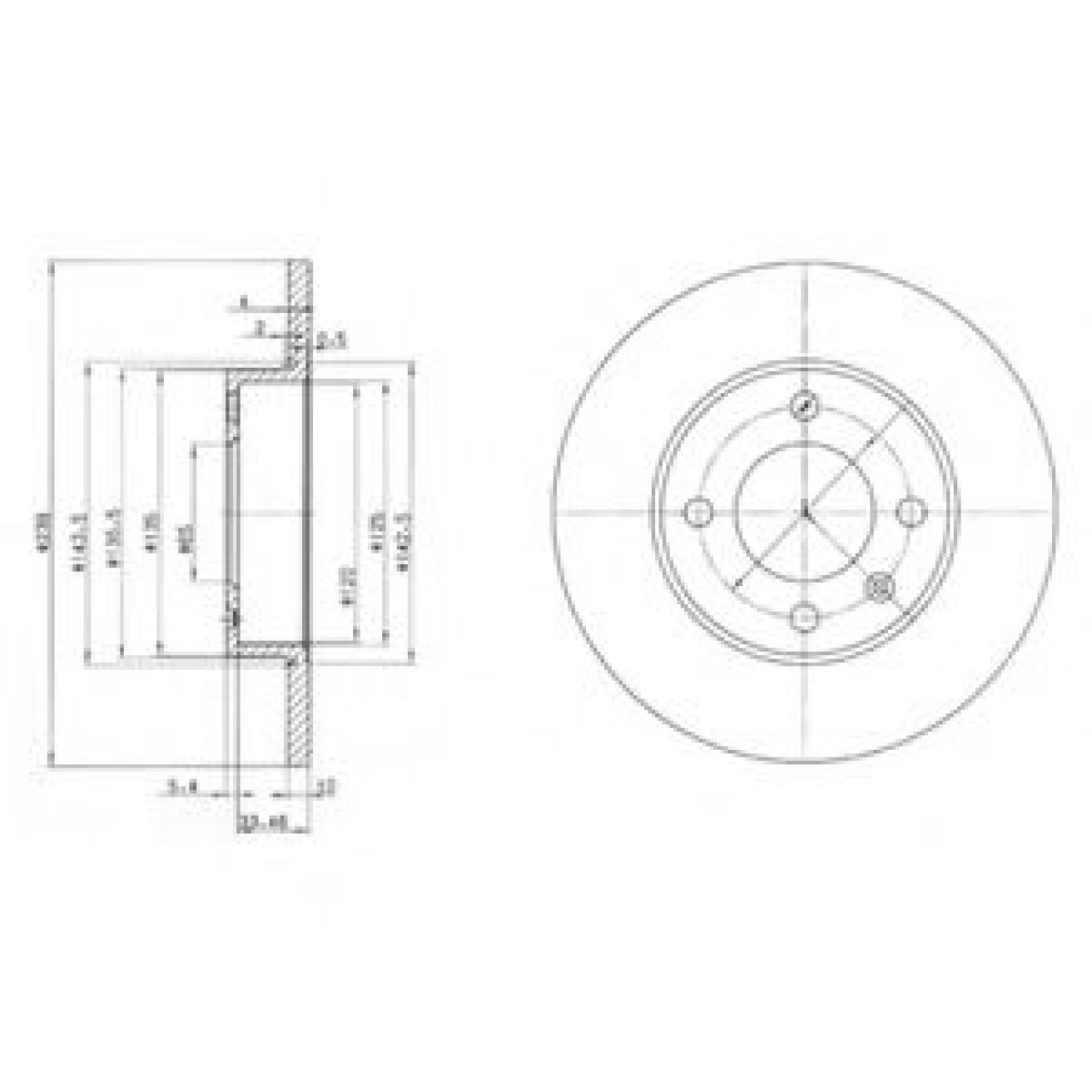 Disc frana VW PASSAT Variant (3A5, 35I) (1988 - 1997) DELPHI BG2117 piesa NOUA