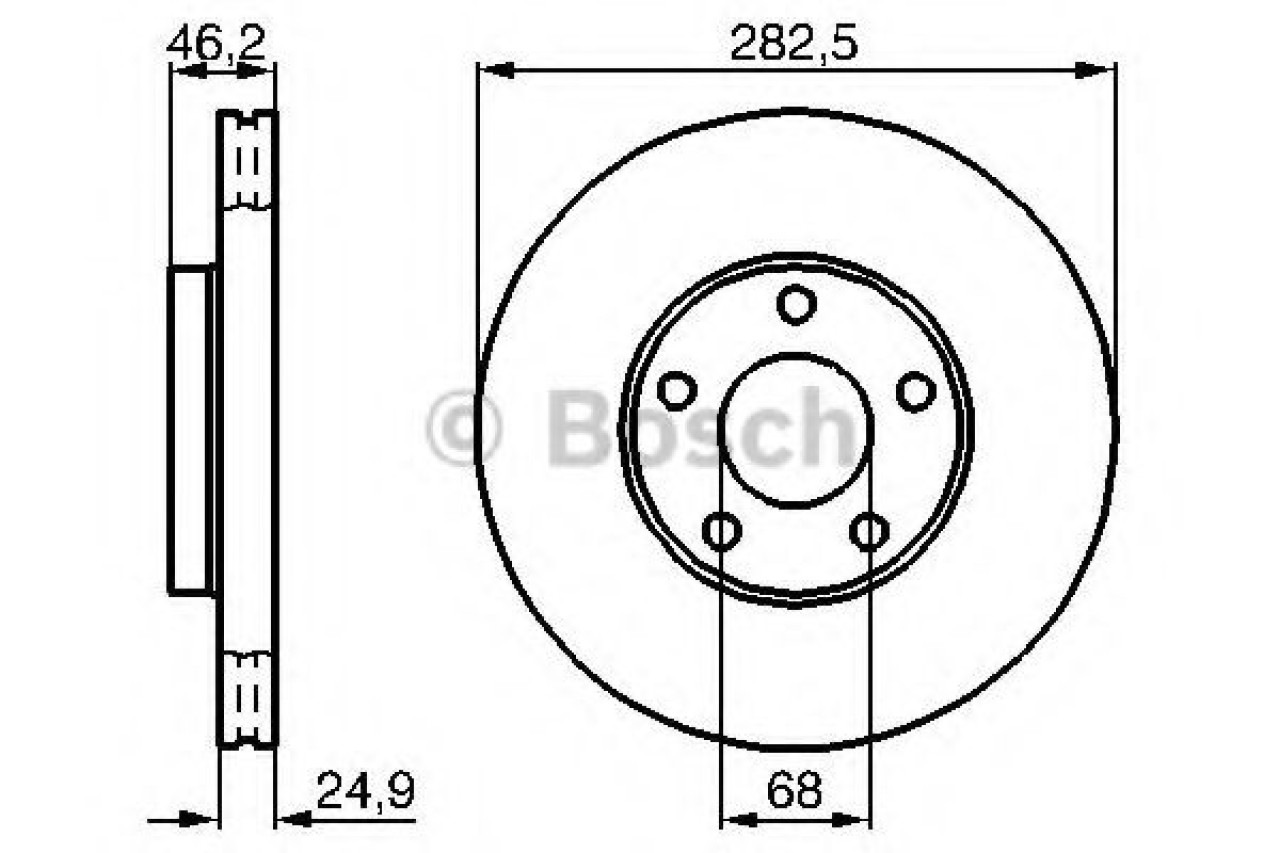 Disc frana VW PASSAT Variant (3B5) (1997 - 2001) BOSCH 0 986 478 872 piesa NOUA