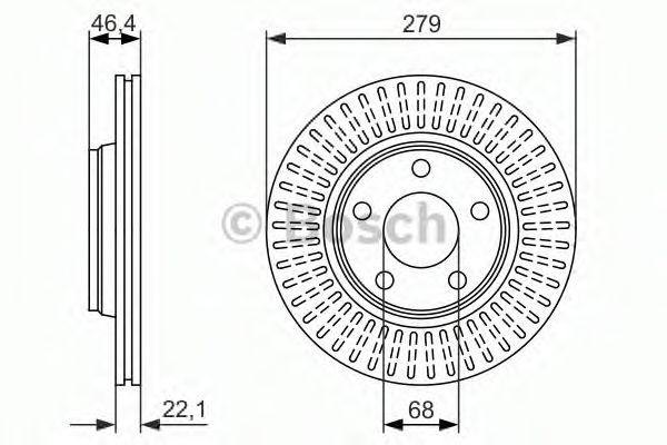 Disc frana VW PASSAT Variant (3B5) (1997 - 2001) BOSCH 0 986 479 916 piesa NOUA