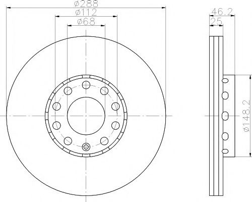 Disc frana VW PASSAT Variant (3B5) (1997 - 2001) TEXTAR 92057605 piesa NOUA